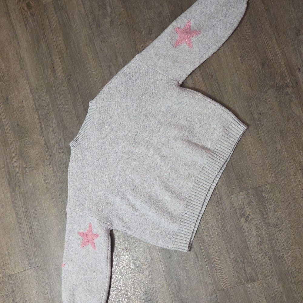 Threaded Leaf Chunky Boutique Star Pattern Sweater - image 8